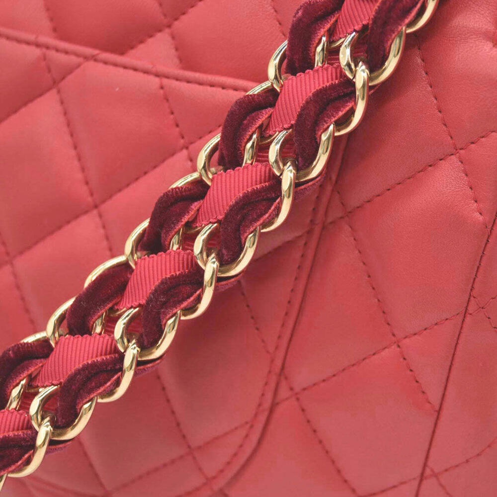 Karl Lagerfeld SIGNED CHANEL Classic Flap Jumbo Large Pink Leather Gold Hardware - Picture 12 of 15